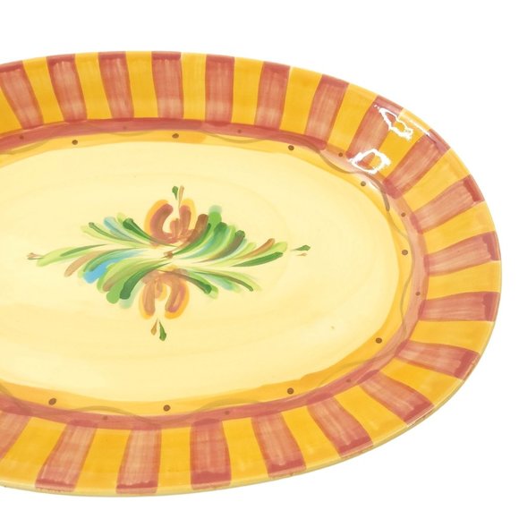 Gail Pittman Sienna Oval Serving Platter Plate Tray Southern Living at Home Red - Picture 3 of 8